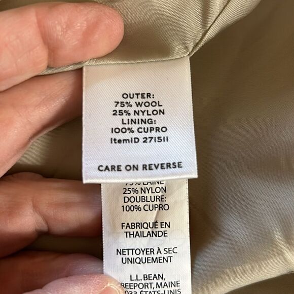 L.L. Bean Signature Cropped Blazer‎ - Ivory Wool - Women's Size 4 - Picture 6 of 6